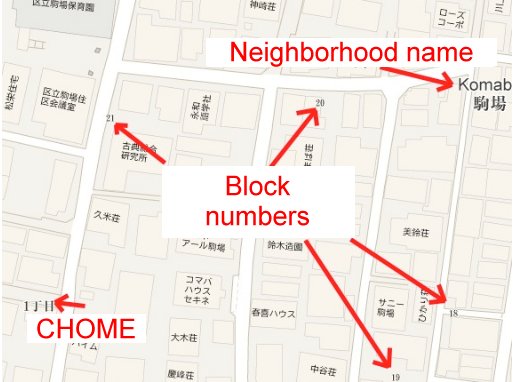 Map with no street names